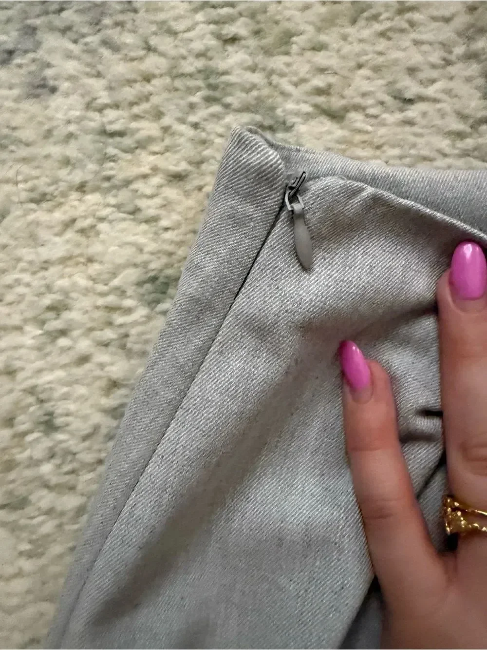 Zara Light Gray Pleated Skort